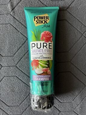 Power Stick Pure Strengthen & Repair Shampoo, Coconut & Geranium Oil 6.5 Fl Oz